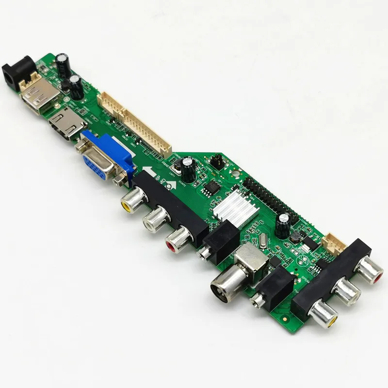 Фото DVB-T2/DVB-T/DVB-C ЖК-дисплей цифровой ТВ драйвер плата контроллера комплект 17 "LTM170EU-L21 M170EG01 1280*1024 ЖК-контроллер плата DIY комплект №3