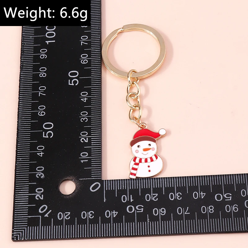 Niedlicher Emaille-Weihnachts-Schlüsselanhänger, Schneemann, Weihnachtsmann, Schlüsselanhänger, Anhänger für Frauen und Mädchen, Handtasche, Dekor, DIY, handgefertigter Schmuck, Geschenke – Detail 21