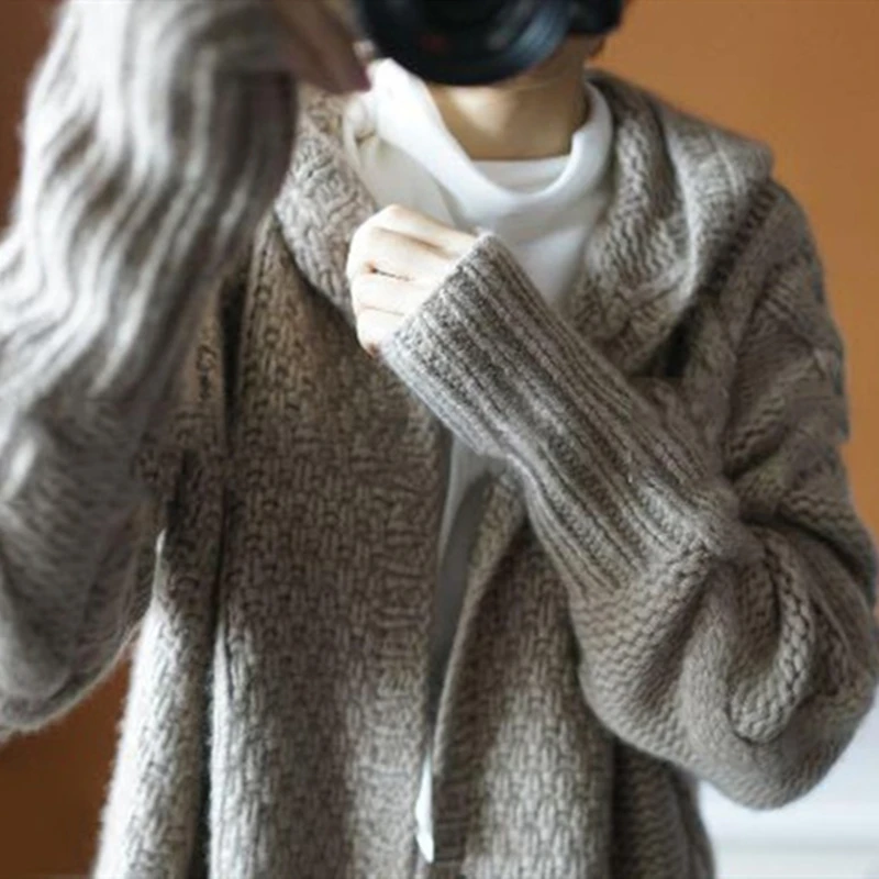 Women Long Sleeve Winter Cardigan Sweater