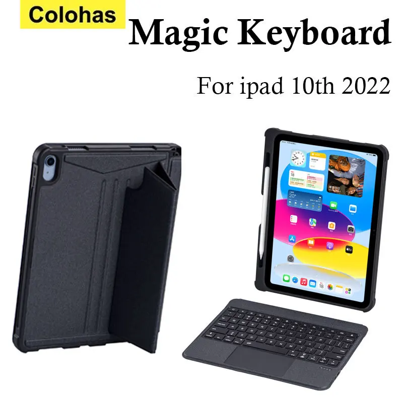 

Wireless Magic Keyboard Case For iPad 10 2022 10th Generation 10.9 inch Tablet Magnetic Protective Case Stand Keyboard Cover