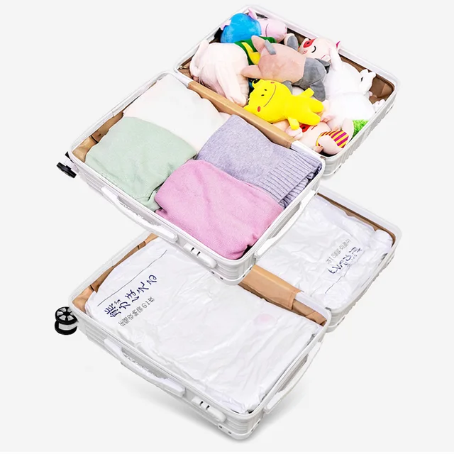 5PCS Folding Air Pump Vacuum Compression Bag For Quilt Clothes Transpa –  pocoro