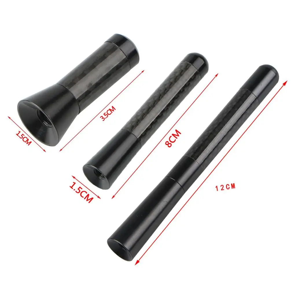 

Car Antenna Solid Color Threaded Carbon Fiber Grain Replacement Upgrading Automotive Vehicle Aerial Accessories