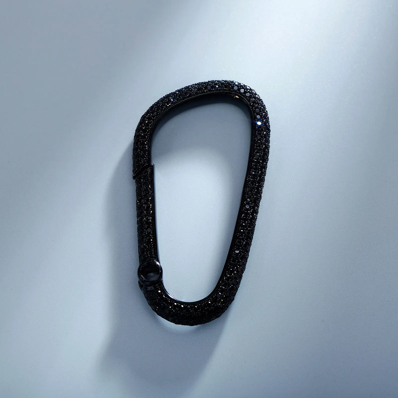 TOPGRILLZ New Iced Out Carabiner Keychain For Men Gold Silver