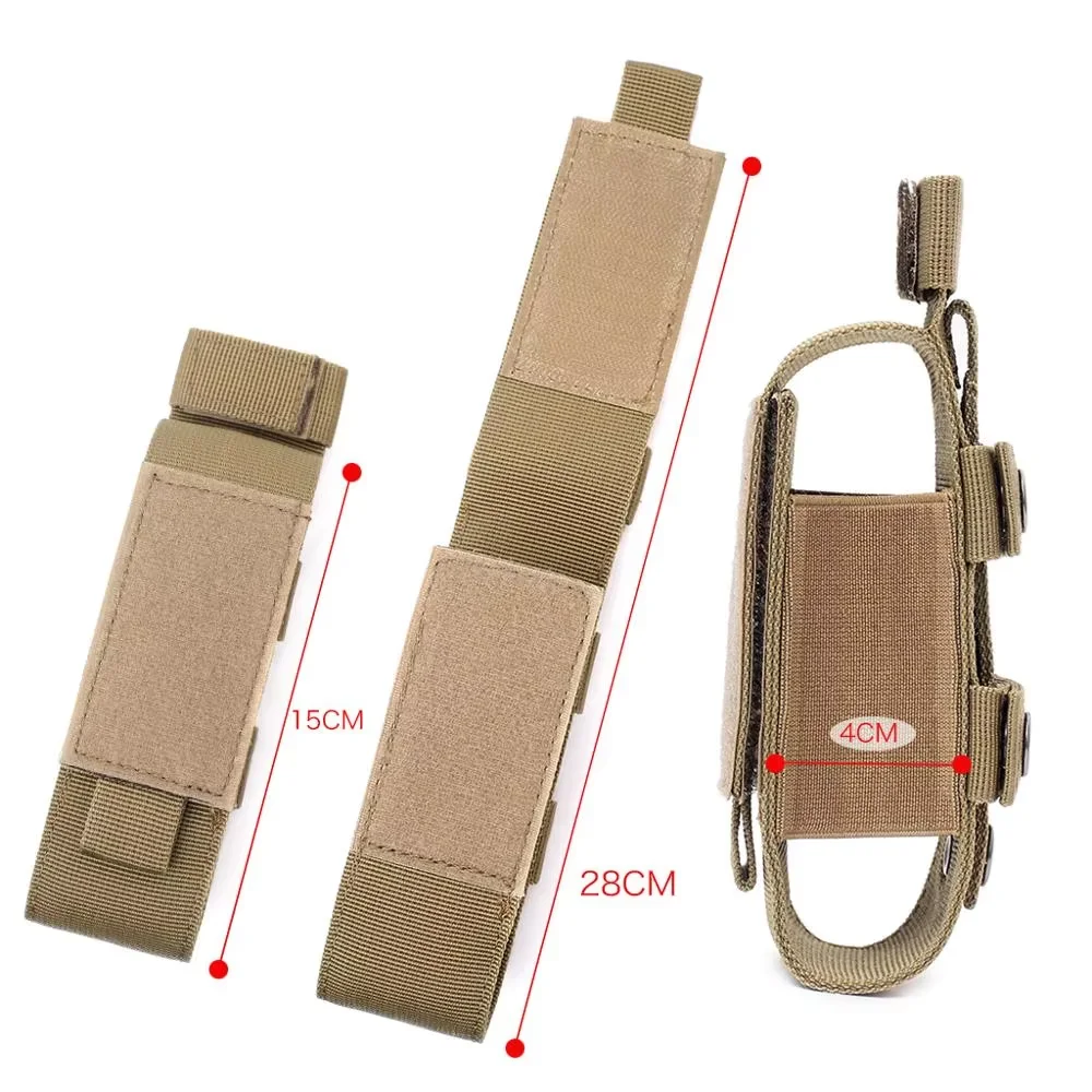 MOLLE Nylon Flashlight Pouch Outdoor Hunting Knife Holster Medical Scissor Packs
