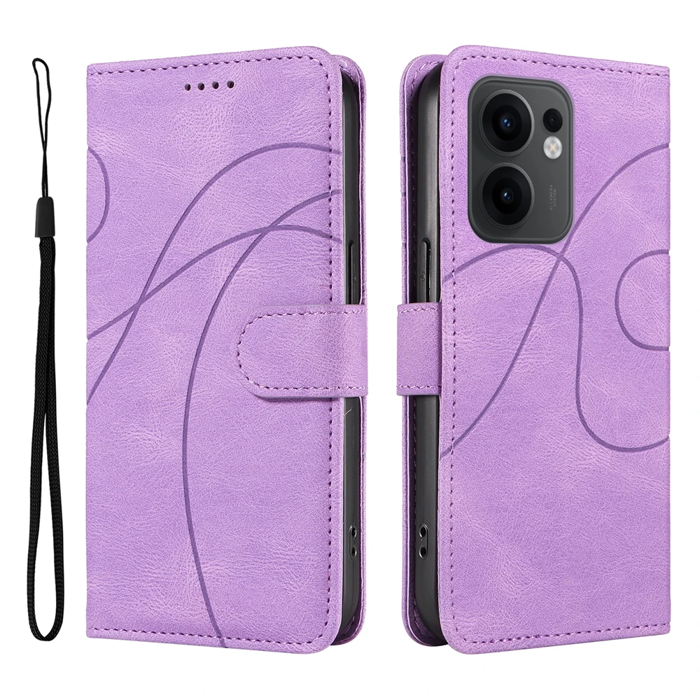 Magnetic Leather Wallet Flip Case for Smartphones – Curve Design