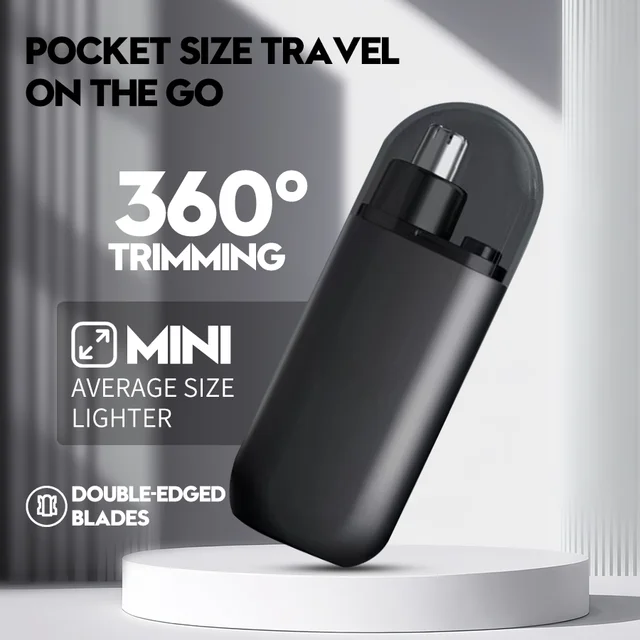 Nose Hair Trimmer Type-C Charging Rounded Arched Blade Electric Portable Men Mini Nose Hair Trimmer Face Care Kit Tools