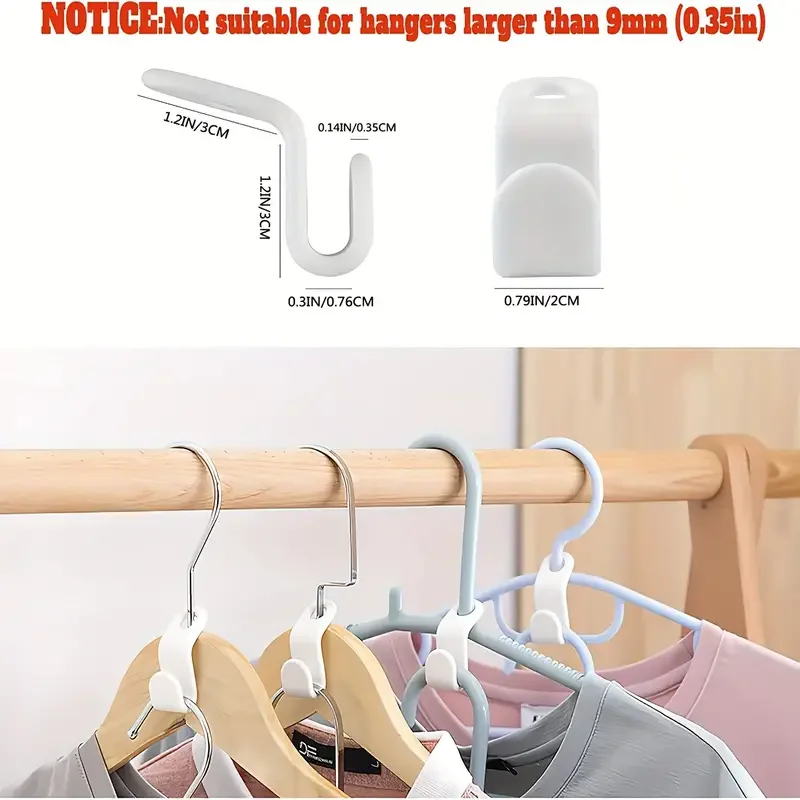 플라스틱 의류 행어 커넥터 후크, 옷장, 옷장, 집, 기숙사 정리정돈 위한 가정용 공간 절약기, 50 개