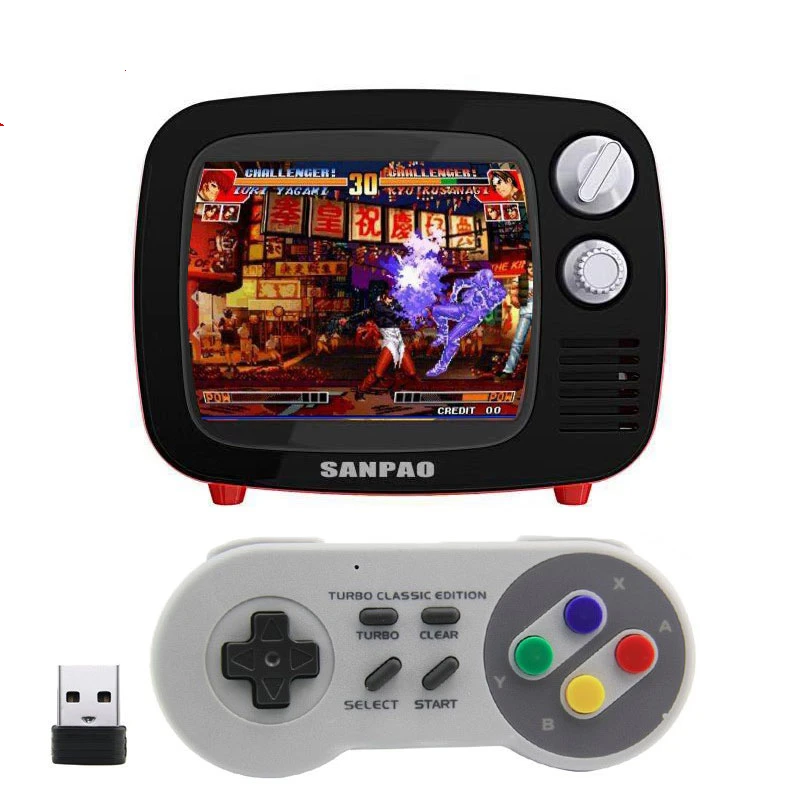 Three-shot retro TV Android game console TV nostalgic 3.5-inch TV mini portable TV