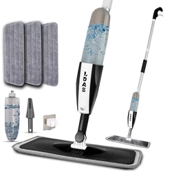Ultimate 360° Rotating Microfiber Floor Cleaning Mop with Spray System (Grey White)