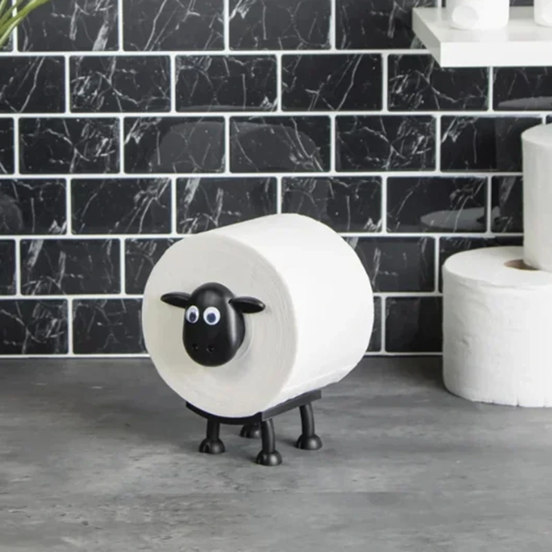 Cute Sheep Roll Paper Rack Bathroom Table Decoration Paper Towel Decorations Sheep Toilet Paper Roll Rack Household Goods 2