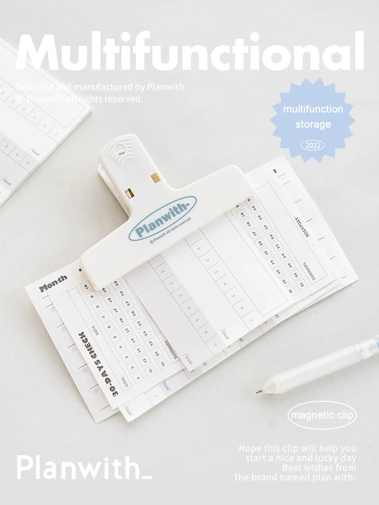 Simple Multifunctional Magnetic Clip Student Journal Book Securing Clip Receipt Storage Folder for book clips