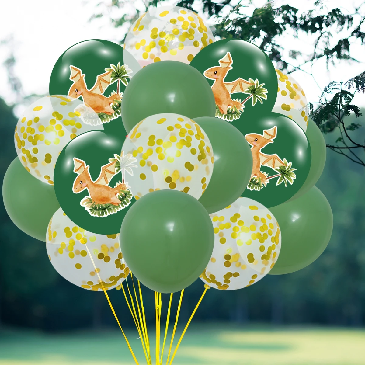 Dinosaurier-Luftballons, alles Gute zum Geburtstag, Party-Dekoration, für Kinder, Jungen, Babyparty, Dinosaurier-Luftballons, Dschungel-Safari-Geburtstags-Ballon-Zubehör – Detail 2
