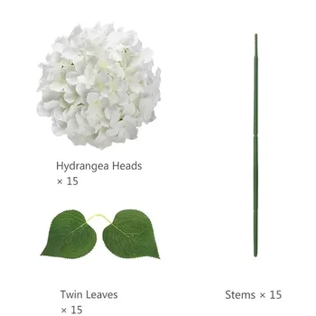 Silk Hydrangea Flowers 54 Petals Artificial Hydrangeas with Stem for Flower Arrangement Table Decor Wedding Home Decoration 3