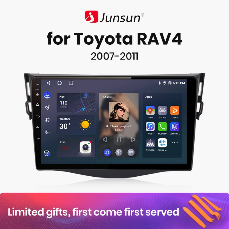 

Junsun V1 AI Voice Wireless CarPlay Android Auto Radio for Toyota RAV4 2007-2011 4G Car Multimedia GPS 2din autoradio