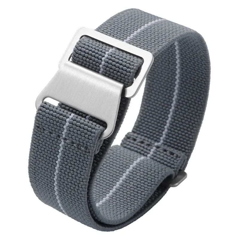 French Troops Parachute Elastic Nylon Braided Watch Band - Soft Sport Wristbelt