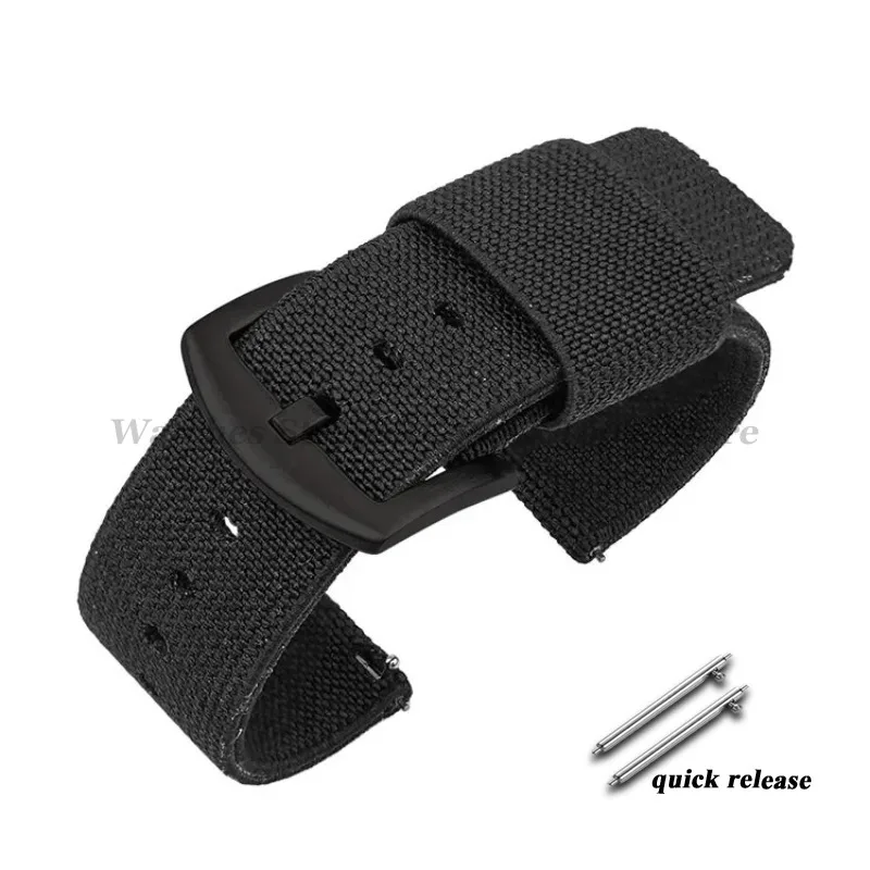 Woven Elastic Nylon Watch Band - Quick Release Military Sport Strap