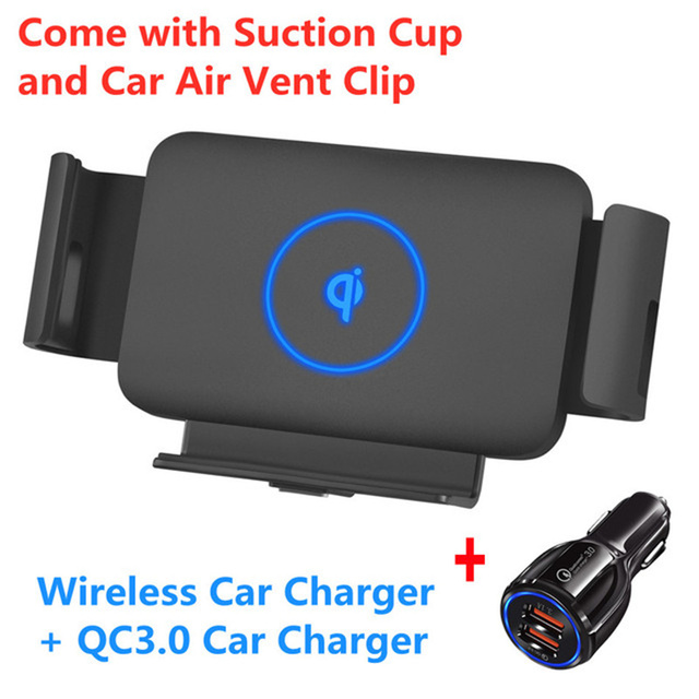 Wireless Charger 15W Auto Clamping Phone Mount Holder For XiaoMi Samsung Galaxy Fold Z Fold 2 3 iPhone 12 Max Huawei Mate X