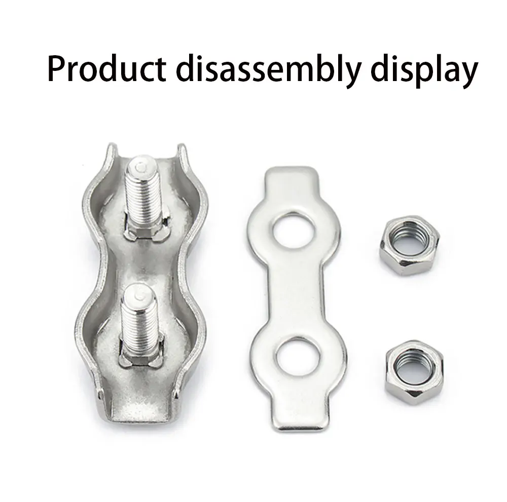 5/10 PCS 304 Edelstahl Draht Seil Kabel Doppel Säule Bolzen Klemme Einfache Klemme DIY Kabel Verschluss M2 M3 m4 M5 M6 M8 – Detail 3