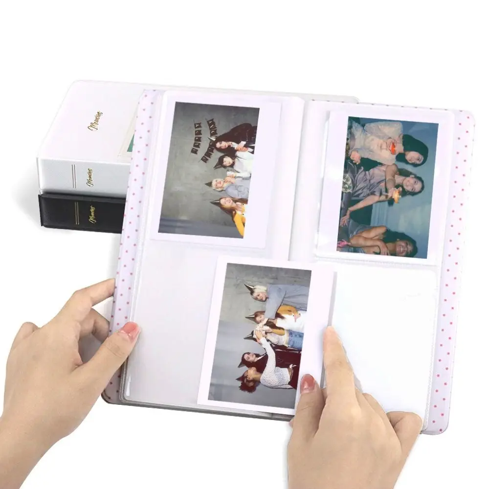 즉석 카메라 사진 앨범 영화 티켓, 폴라로이드 600, 후지필름 인스탁스 W210, W300 용 5 인치 그림 보관 케이스, 64 포켓