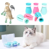 Cat Anti-Scratch Shoes 4Pcs Adjustable Cat Claw Covers Nail Gloves For Bathing Shaving Treatment Grooming Cat Accessories 1
