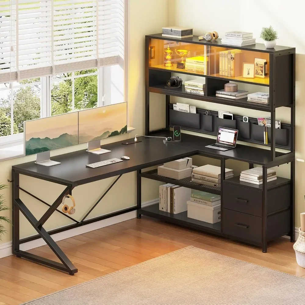 Bookshelf LED light glass
