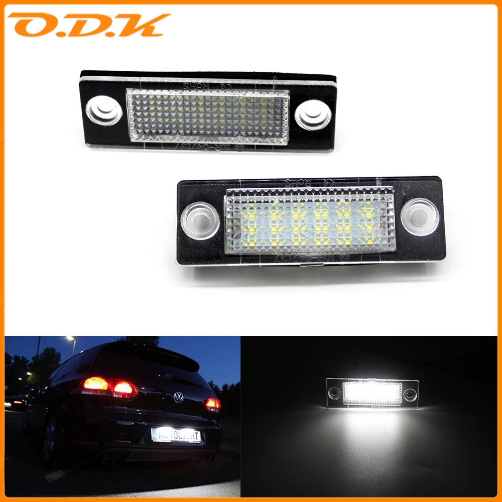 2pcs Led Number License Plate Light Lamp 3b5998026 For Vw Passat B5.5