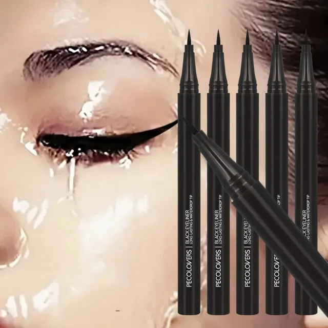 5PCS/Set Smooth Liquid Eyeliner Pen, Waterproof, Long-lasting Makeup, Black, Ultra-fine Pen Tip,Create A Charming Eye Makeup 1