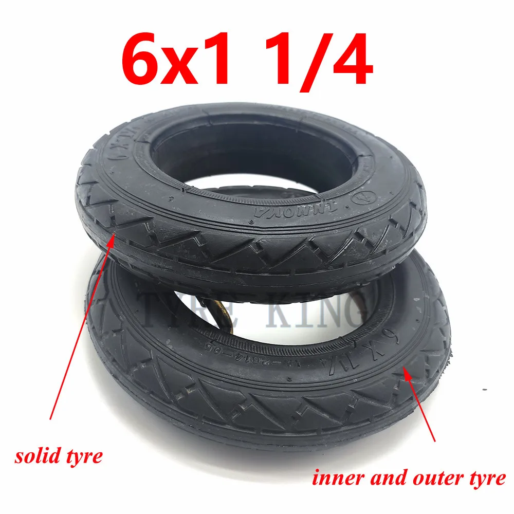 High Quality 6 Inch Tyre 6x1 1/4 Solid Tyre 6*1 1/4 Inner and Outer