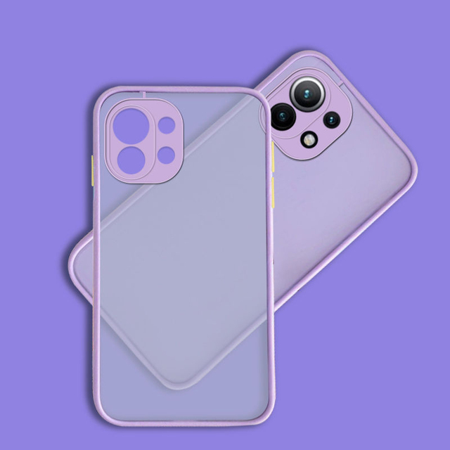 Matte Clear Case For Xiaomi Mi 12 12X  Ultra Lite 10T Poco F3 X3 M4 Redmi Note 11S 10 8 9 Pro Hard Bumper Armor Cover