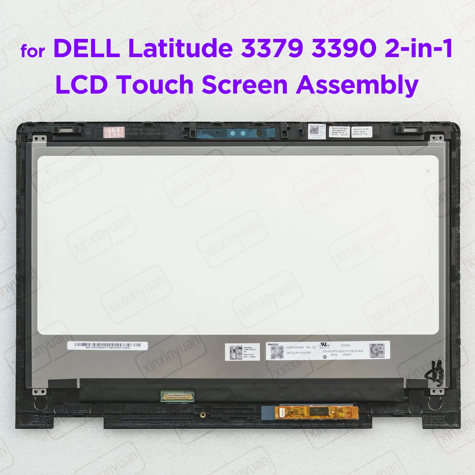 

13.3" LCD Touch Screen Digitizer Assembly for DELL Latitude 3379 3390 2-in-1 LED Display Panel Replacement FHD1920x1080 07K6XG