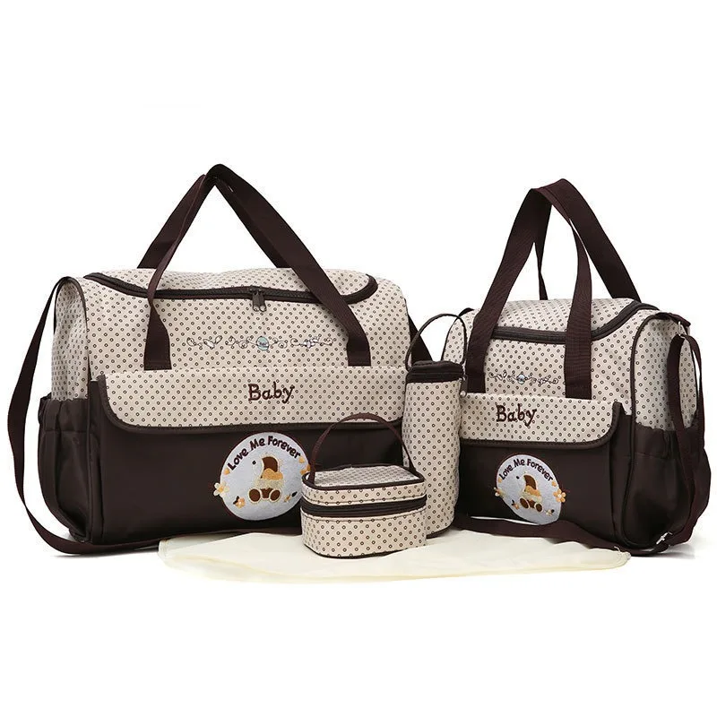 Fashionable Mommy Bag Fashion Mommy Bag Large Capacity One Shoulder Mommy Bag Multi functional Diagonal Diaper Bag Baby products 2