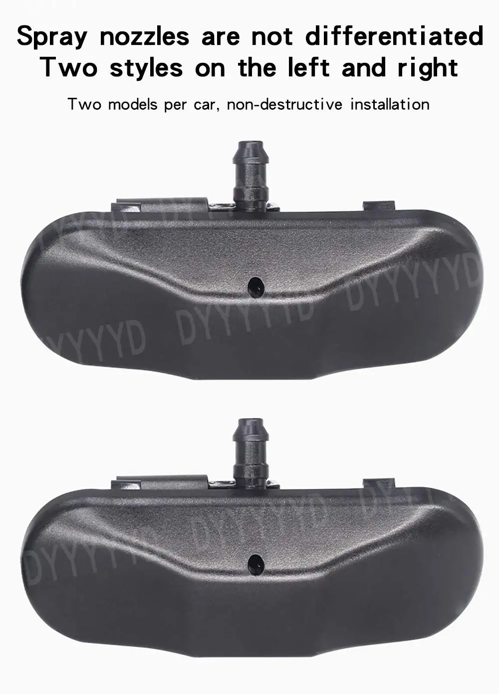 2pcs Car Front Windshield Washer Nozzles Jet Heated For Audi TT A1 8X A4 B8 Q3 Q