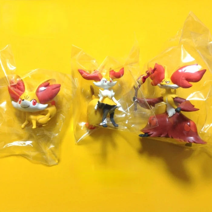 TAKARA TOMY Genuine Pokemon MC Series Fennekin Braixen Delphox Rowlet Limited Rare Action Figure Model Toys | Игрушки и хобби