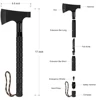 Multi-function Survival Axe Portable Foldable Tactical Tomahawk Outdoor Camping Tourist Firewood Chopping Axes Multi Tool Kit 2