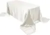 Tablecloth Satin Rectangular Table Overlay Cover Bright Silk Tablecloth Smooth Fabric for Wedding Banquet Table Decoration Ivory 3