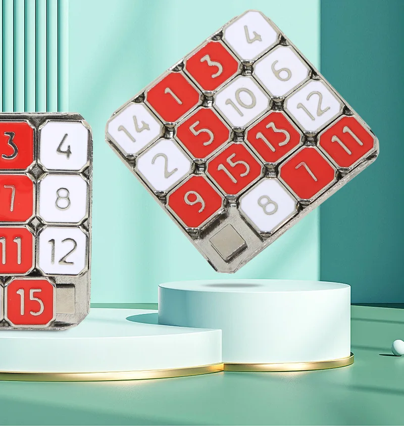 4x4 Classic red and white metal digital slider pressure relief Huarong Road toy suitable for family entertainment adults