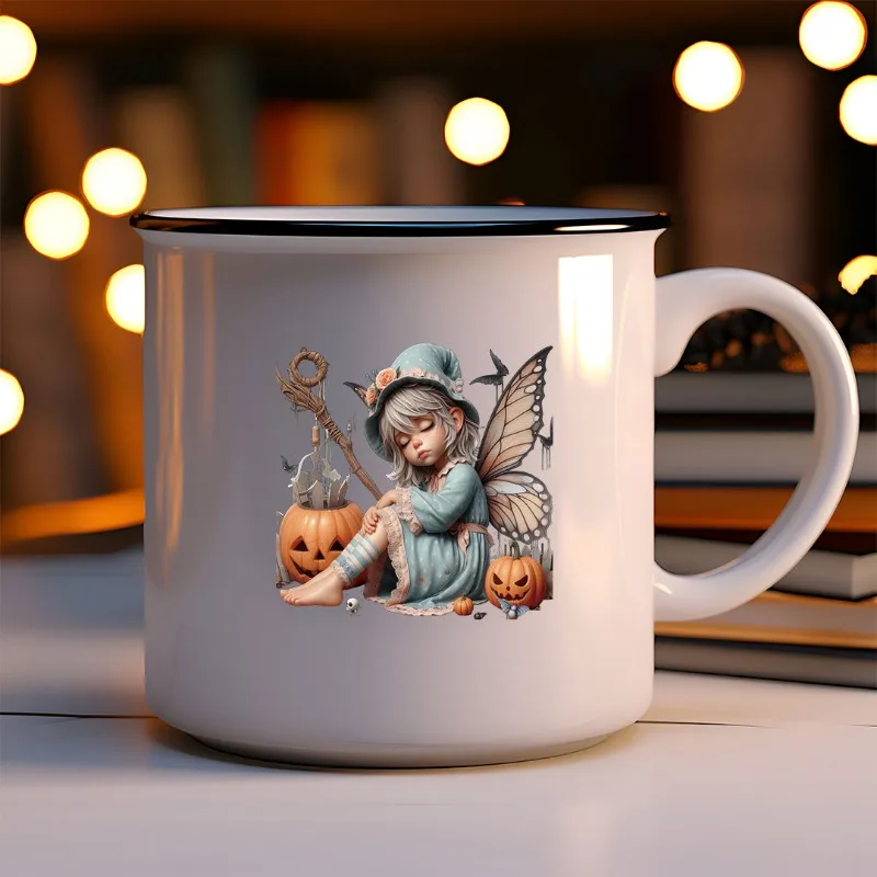 Sleepy Halloween Fairy UV DTF Stickers Waterproof Sticker Pack for Decorating Mugs DIY Art Supplies Home Decoration 24pcs 3d stickers,3d wall stickers,uv dtf wrap transfer