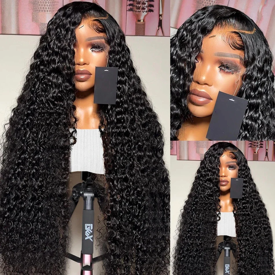 13x6 Hd Lace Frontal Wig Loose Deep Wave Wigs For Brazilian Women Curly Human Hair 40 Inch Hair Deep Water Wave Lace Front Wig 2
