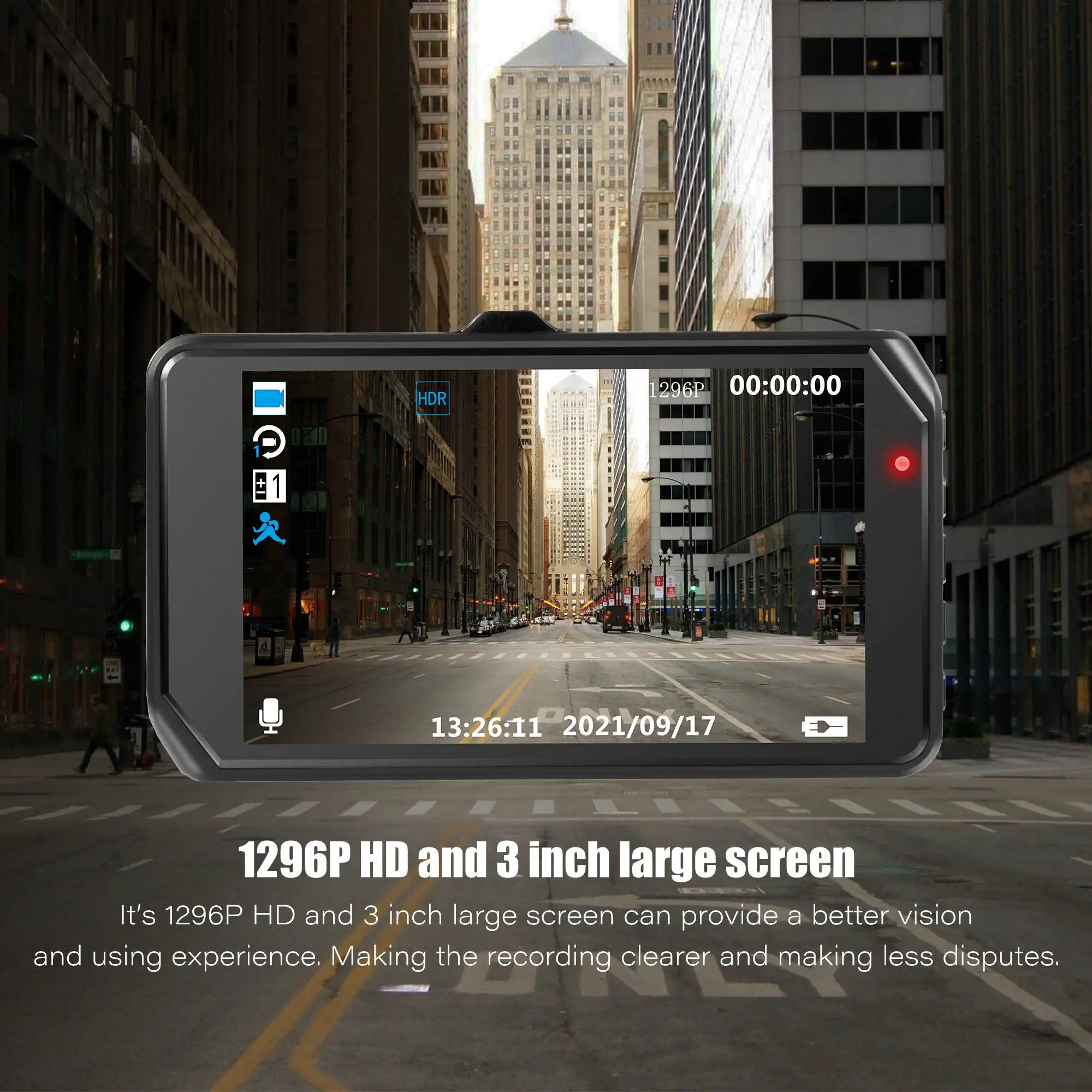 Ǯ HD 1080P  ڵ DVR ĸ麸 ī޶, ڵ  , ߰ ð, ڽ, GPS ƮĿ