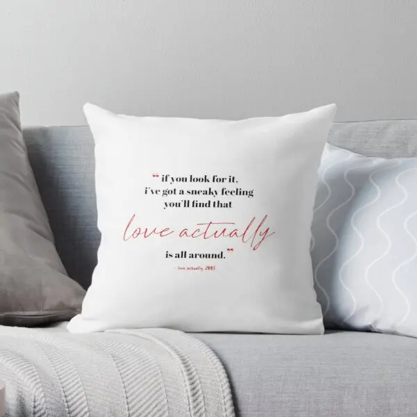 

Love Actually Printing Throw Pillow Cover Bedroom Decor Waist Wedding Office Car Hotel Throw Pillows not include One Side