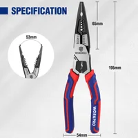WORKPRO pince à nez aiguille outils de quincaillerie coupe-fil universel électricien pince diagonale universelle multifonctionnelle 2
