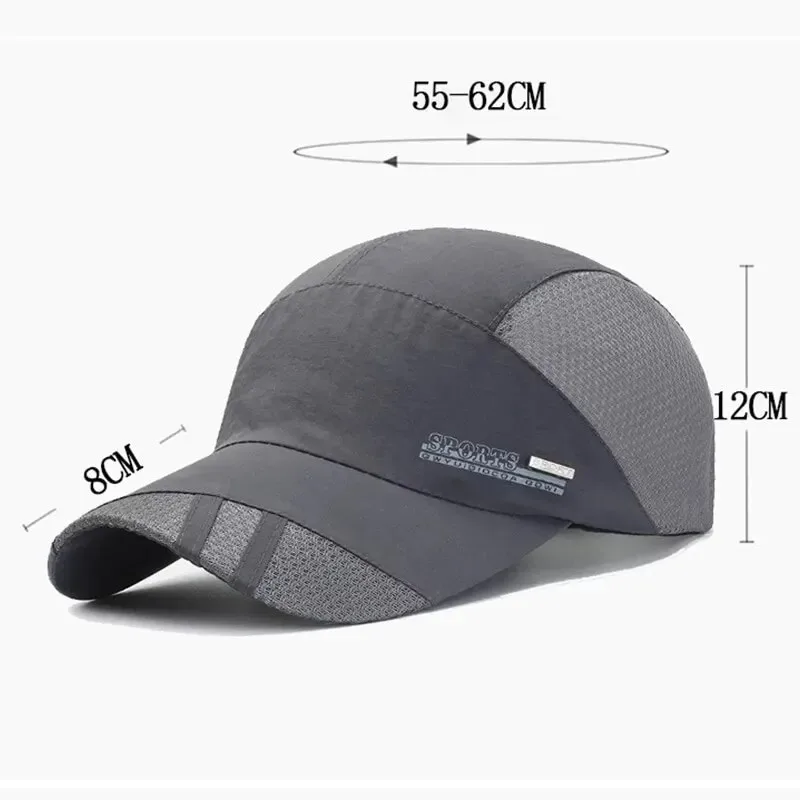 4-in-1 Spring Sun & Sports Hat - UPF50+ Breathable Baseball Cap with Sweat-Wicking Band, Quick-Dry Design for Outdoor/Travel
