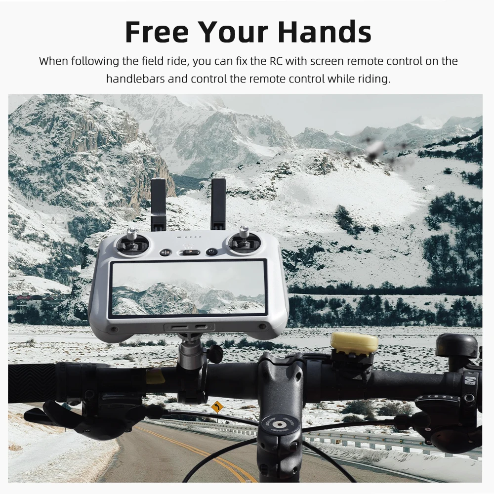 Fahrradhalterung für DJI RC 2/RC Fernbedienung, Motorrad-Lenkerhalterung für DJI Mini 3/4 Pro/Air 3S/2S Mavic 3/4 Pro Zubehör – Detail 11
