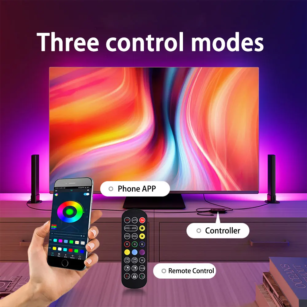 Led Lamp Led Strip Backlight MUCAI RGB Music Sound contro LED Light bar Ambient Lightl light app control