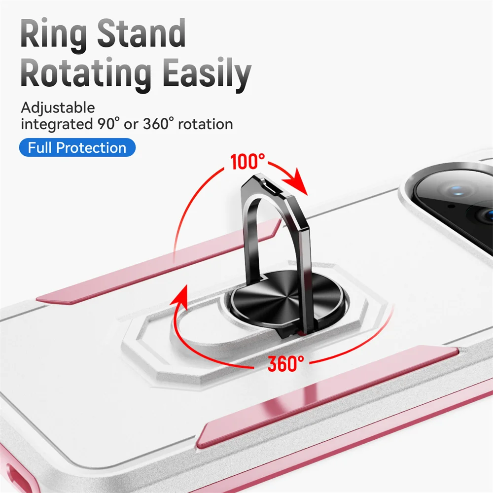 Luxury Armor Magnetic Folding Stand Phone Case with Color Collision Design