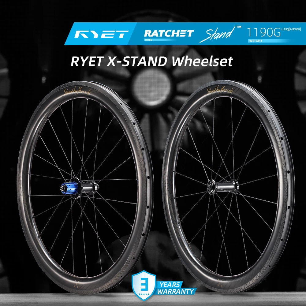 2025 RYET Carbon Rim Brake Wheelset Superlight 1190g v-Brake Rims