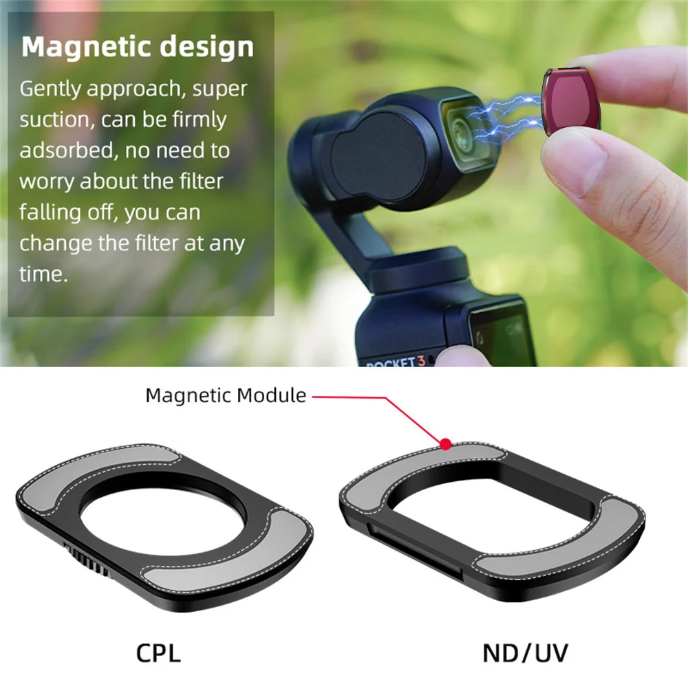 Dji osmo Pocket 3用のブラックミストフィルター,極薄スター