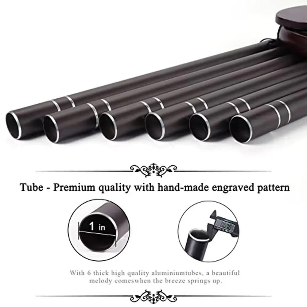 Large 42" Deep Tone Wind Chimes Outdoor Memorial Sympathy Gift Tuned Peaceful and Melodious Sound Durable Aluminum Tubes with