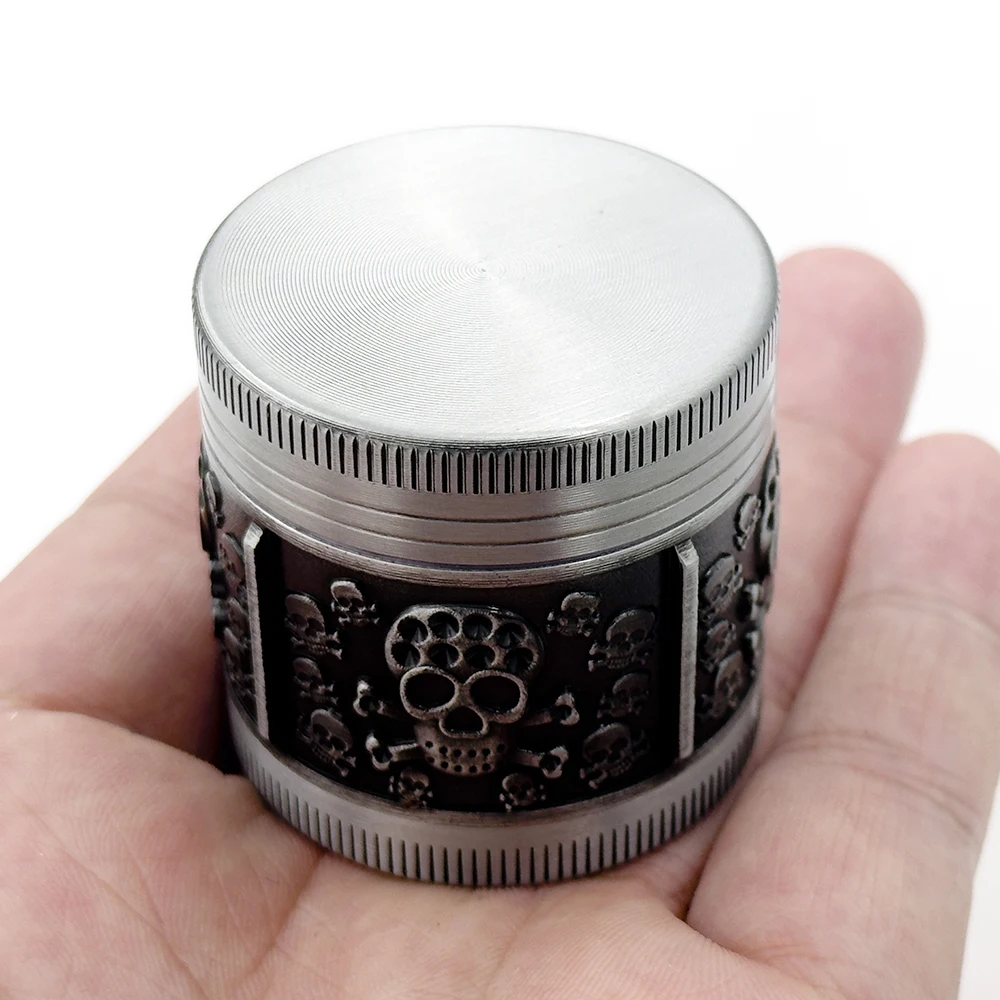 Skuller Tobacco Grinder 4 Layers 40mm Manual Metal Spice Herb Crusher Cutter Manual 3