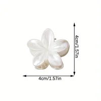 Fashionable Simple Shiny Egg-Shaped Flower Hair Clip，Ladies、Girls Party Hair Accessories 4cm 3